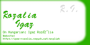 rozalia igaz business card